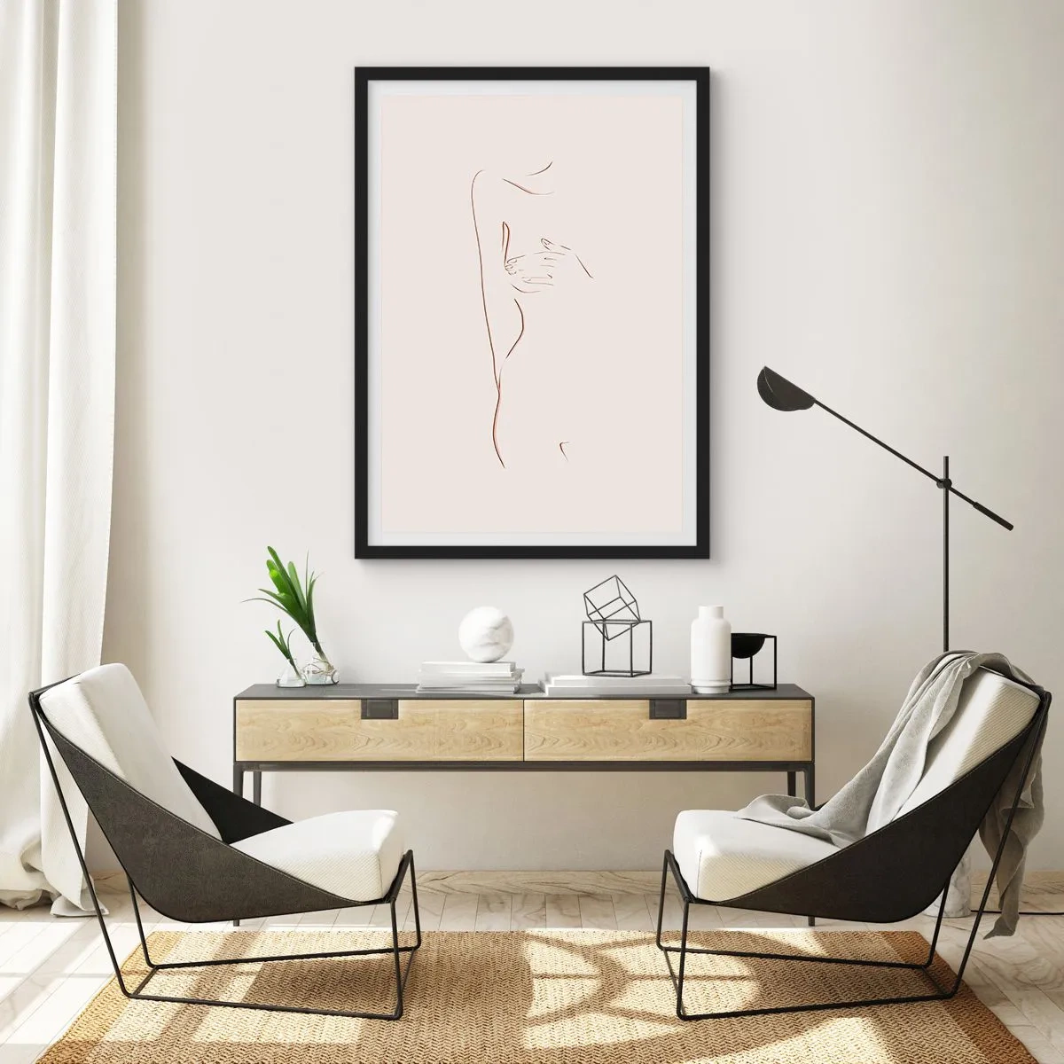 Plakat i sort ramme - Begærets form - 40x50 cm