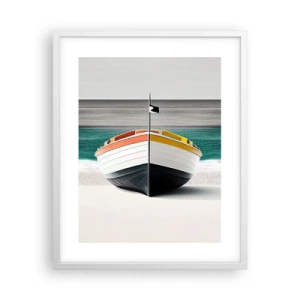 Plakat i hvid ramme - På sin plads - 40x50 cm