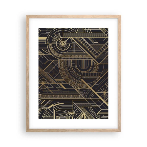 Plakat i ramme af lyst egetræ - Koncepter, idéer, planer - 40x50 cm