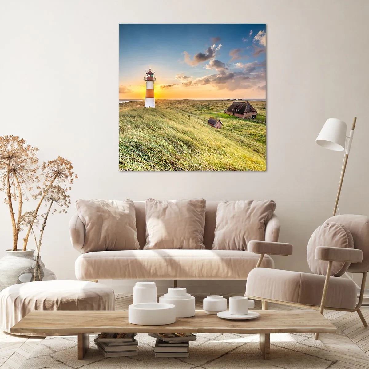 Lærredstryk - Billede på lærred - Mellem bølgerne - 40x40 cm