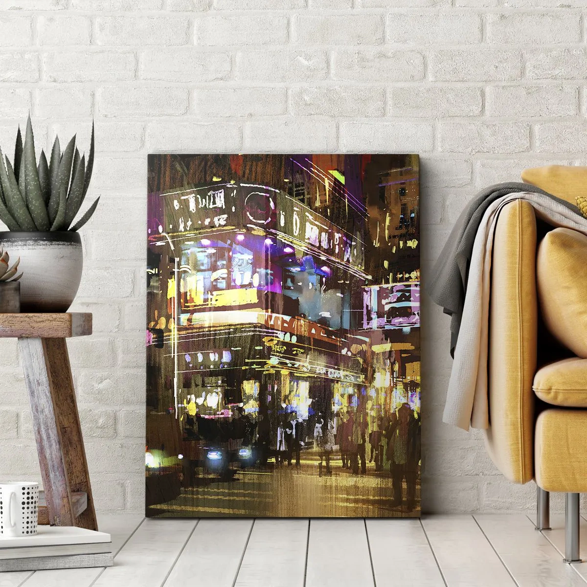 Lærredstryk - Billede på lærred - I et hav af lys - 65x120 cm