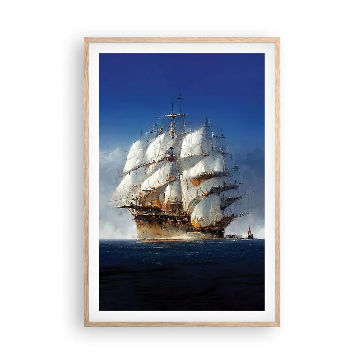 Plakat i ramme af lyst egetræ - Den store herlighed! - 61x91 cm