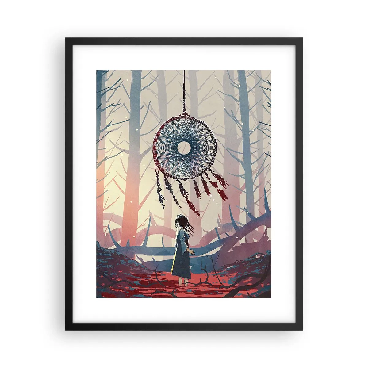 Plakat i sort ramme - Det hemmelige ritual for lykke - 40x50 cm