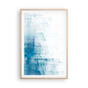 Plakat i ramme af lyst egetræ - Hvordan rummet blev til - 61x91 cm