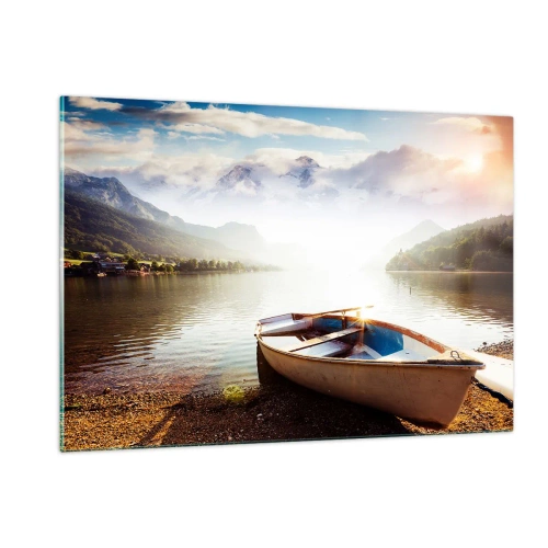 Billede på glas - Over store og klare vande - 120x80 cm