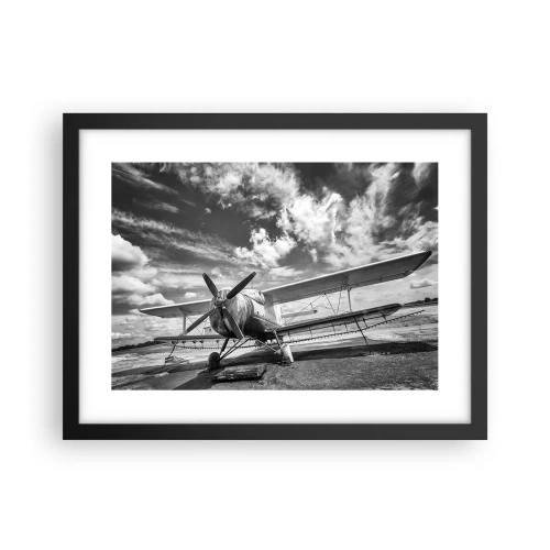 Plakat i sort ramme - Jeg kan ikke vente! - 40x30 cm