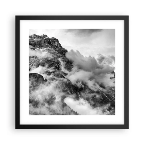Plakat i sort ramme - Smukt og grusomt - 40x40 cm