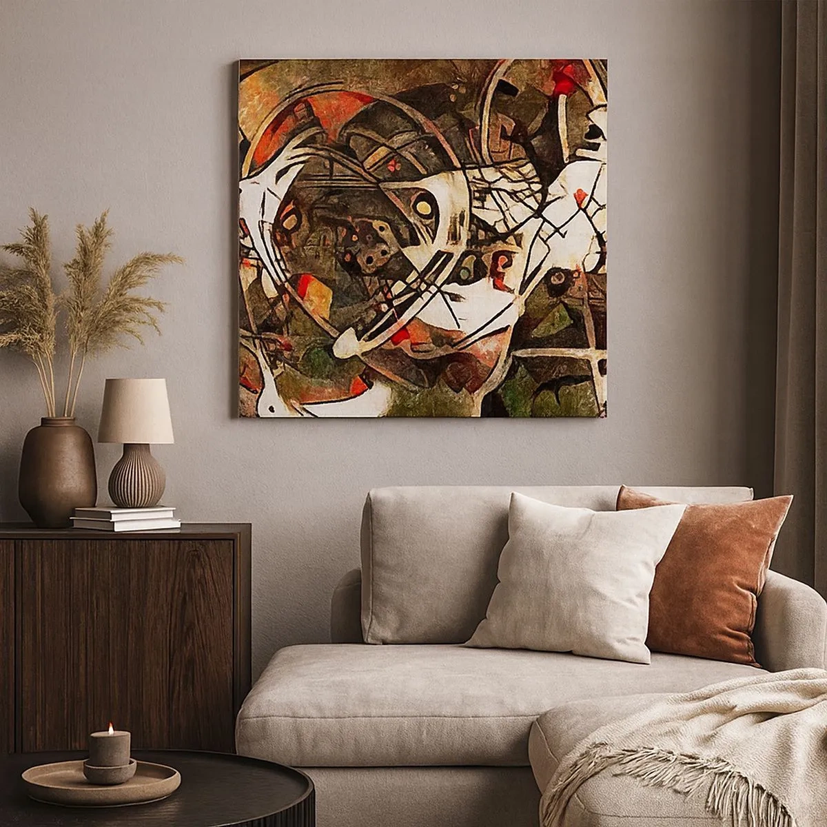 Lærredstryk - Billede på lærred - Kan du høre bevægelse? - 30x30 cm