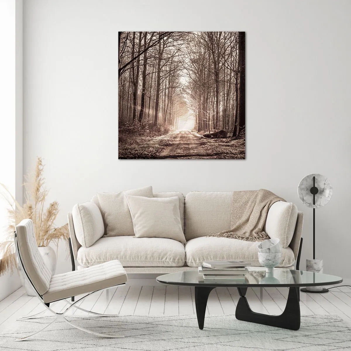 Billede på glas - Skovkatedralen - 70x70 cm