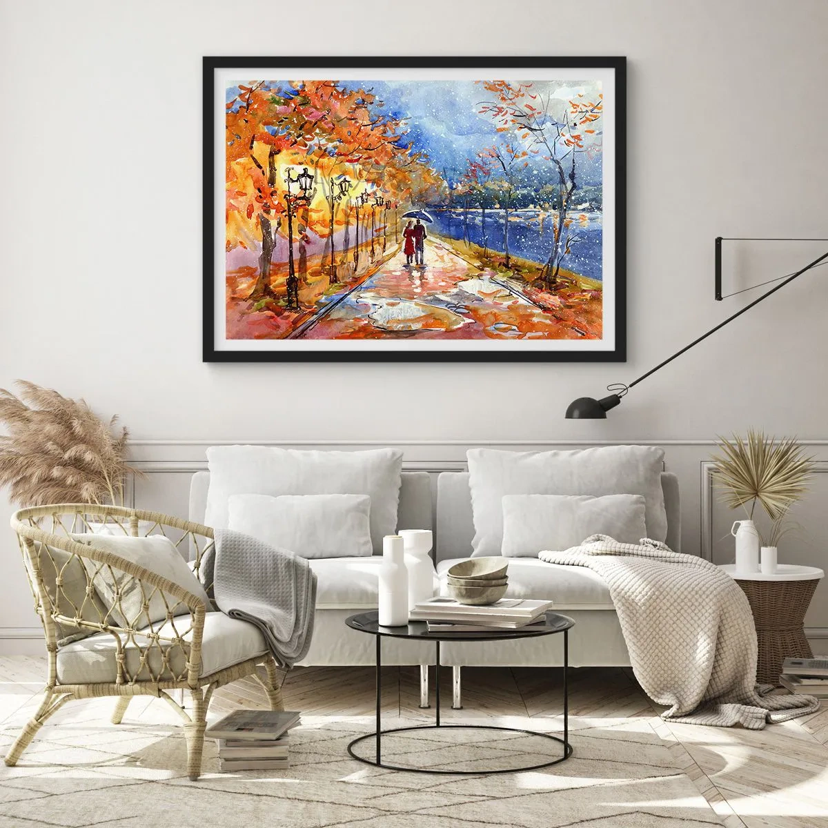 Plakat i sort ramme - Sammen indtil tidsfristen - 40x30 cm