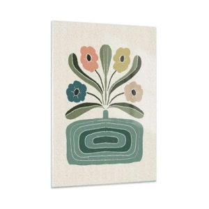 Billede på glas - Symmetrisk buket - 50x70 cm