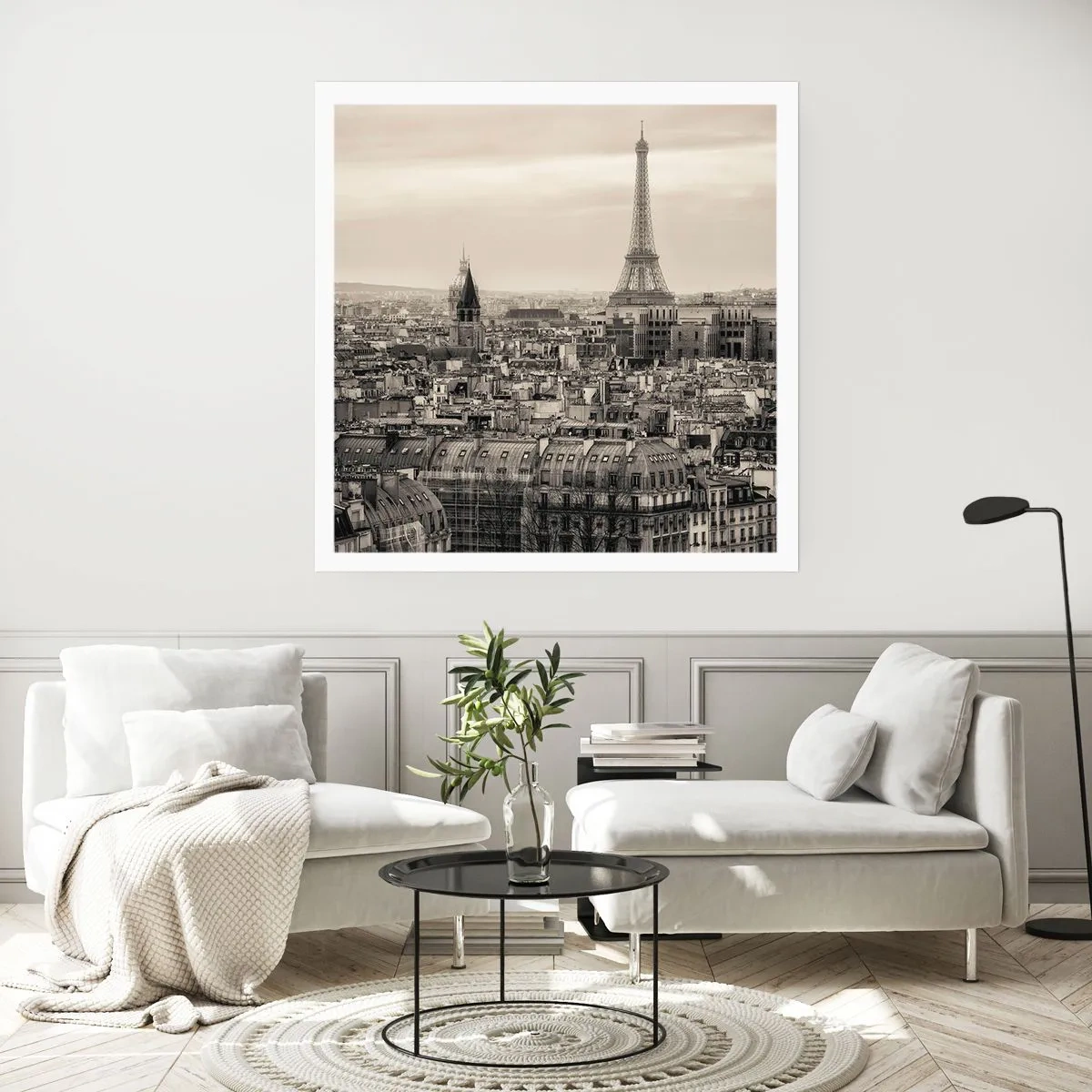 Plakat - Over Paris' hustage - 30x30 cm