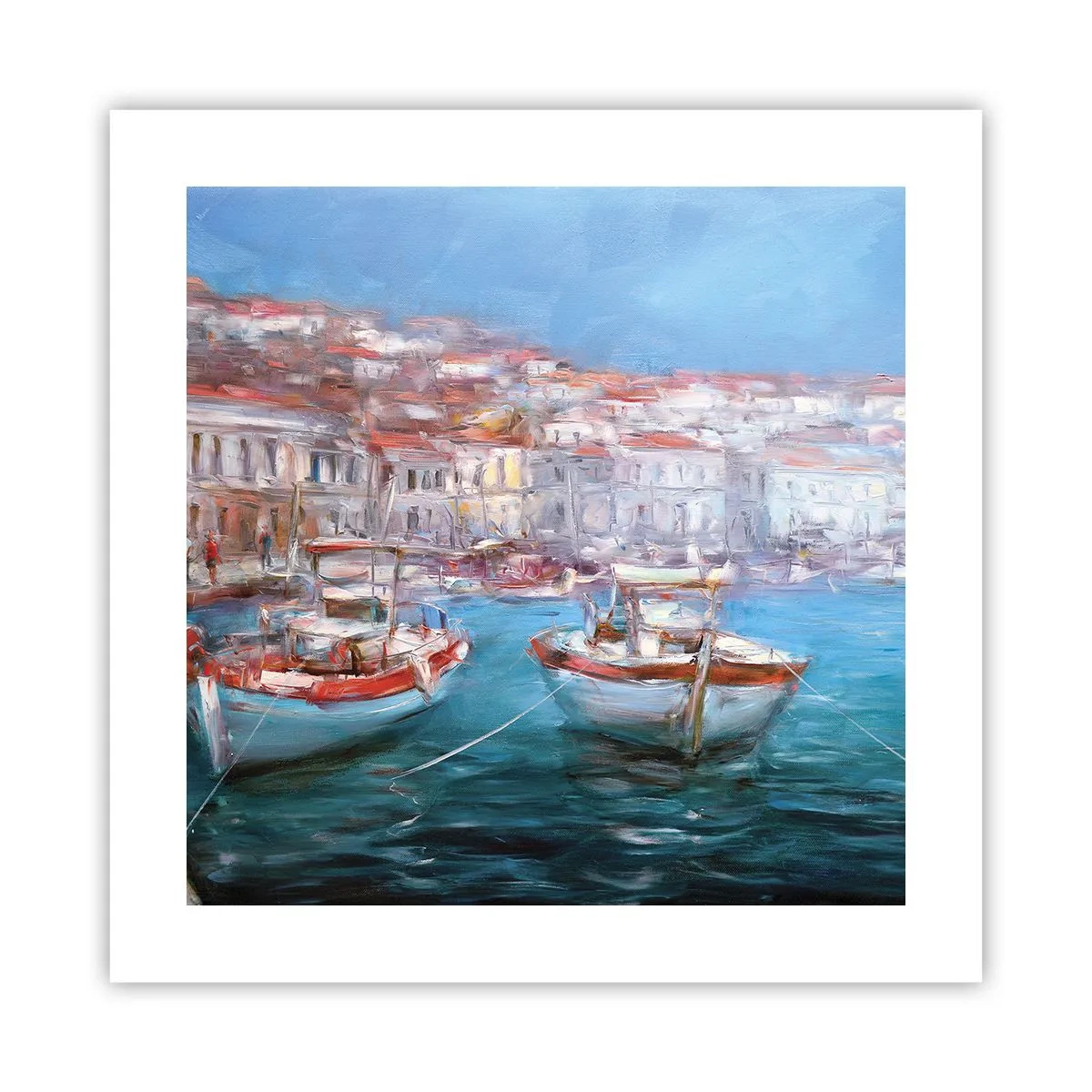 Plakat - Italiensk bugt - 40x40 cm