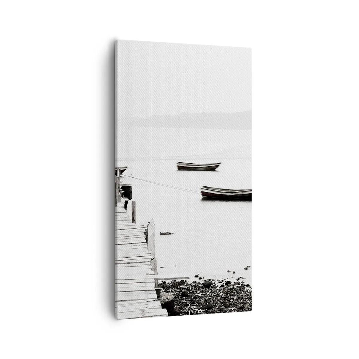 Lærredstryk - Billede på lærred - Over stille og klart vand - 55x100 cm