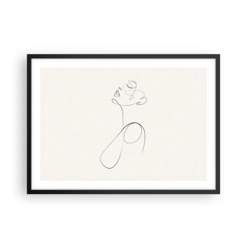 Plakat i sort ramme - Sløjfet i drømme - 70x50 cm
