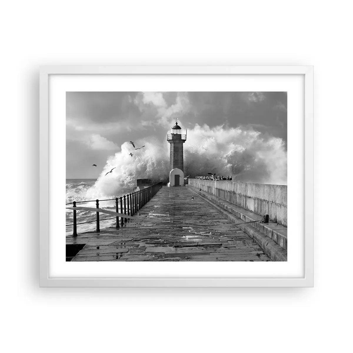 Plakat i hvid ramme - Frygtløs  - 50x40 cm