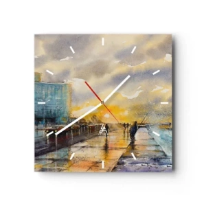 Vægur, Uret - Livet på kysten - 30x30 cm