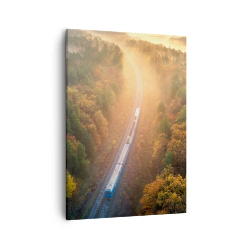 Lærredstryk - Billede på lærred - Efterårsrejse - 50x70 cm