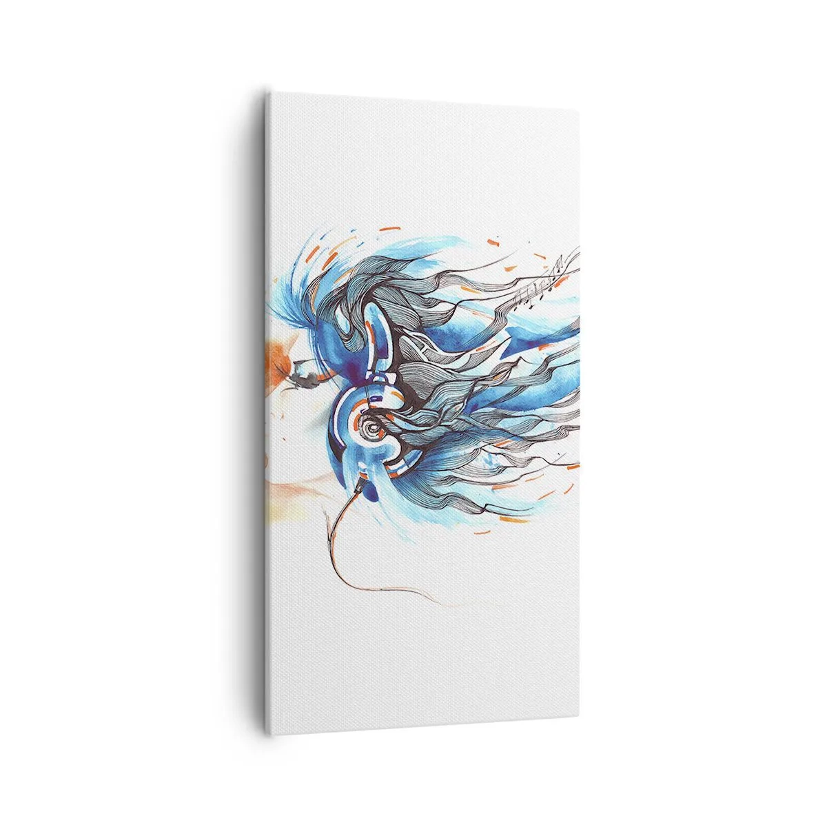 Lærredstryk - Billede på lærred - Lad musikken spille - 55x100 cm