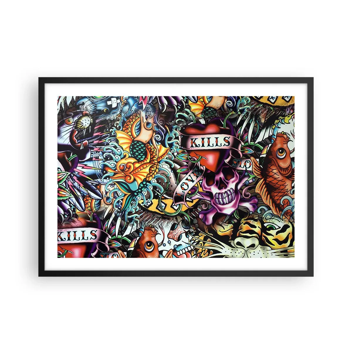 Plakat i sort ramme - En tatovørers drøm - 70x50 cm