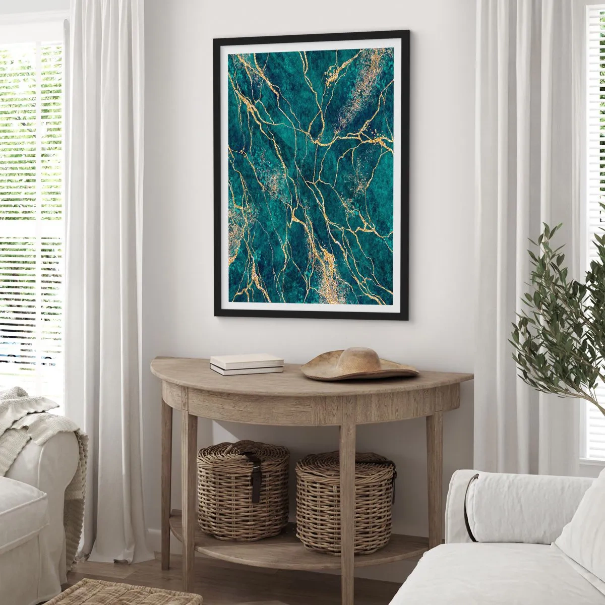 Plakat i sort ramme - Guldåre - 40x50 cm