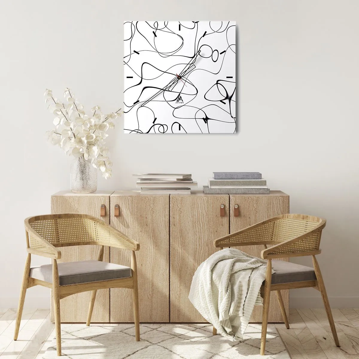 Vægur, Uret - Livets veje, skæbnens omskiftelser - 40x40 cm