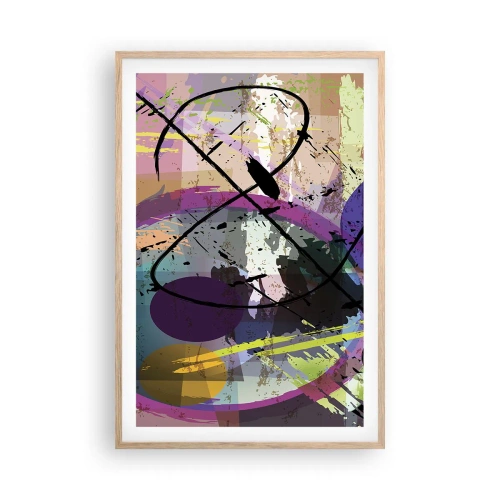 Plakat i ramme af lyst egetræ - Kan være lige eller rundt - 61x91 cm