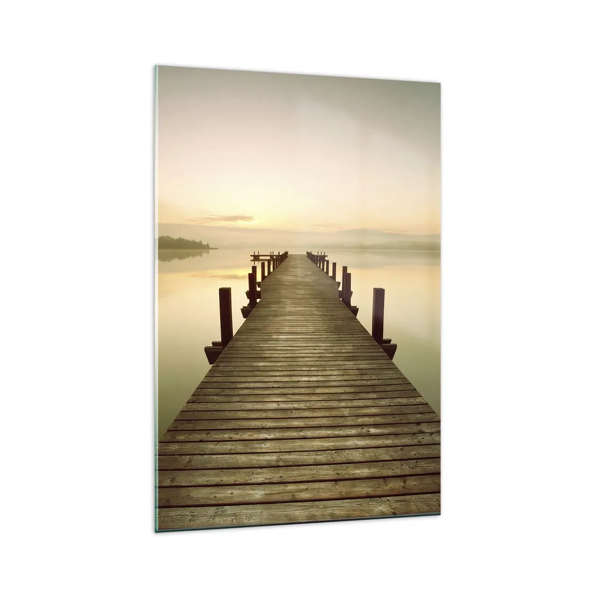 Billede på glas - Før daggry, daggry, lys - 70x100 cm