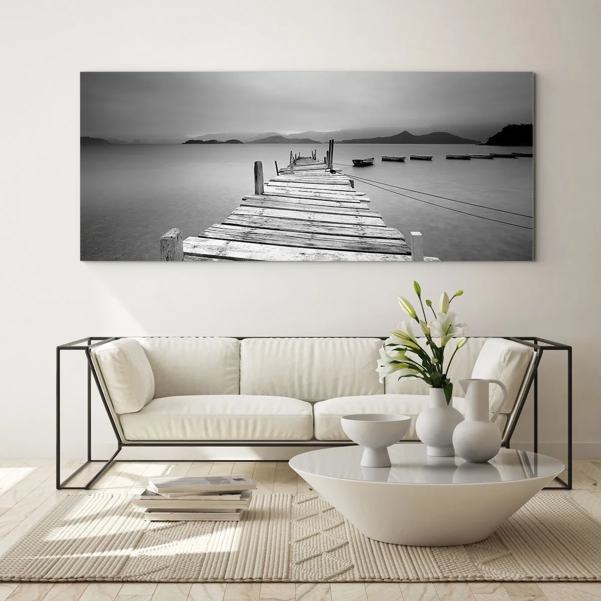 Billede på glas - Ud over bjergene, hinsides havene - 160x50 cm