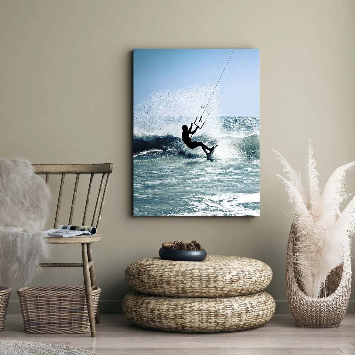 Lærredstryk - Billede på lærred - Lad dig rive med - 50x70 cm