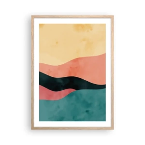 Plakat i ramme af lyst egetræ - Kompatibel manglende overholdelse - 50x70 cm