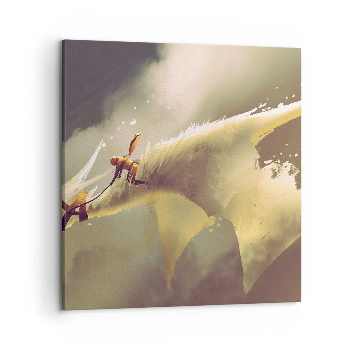 Lærredstryk - Billede på lærred - Verden til undsætning - 50x50 cm