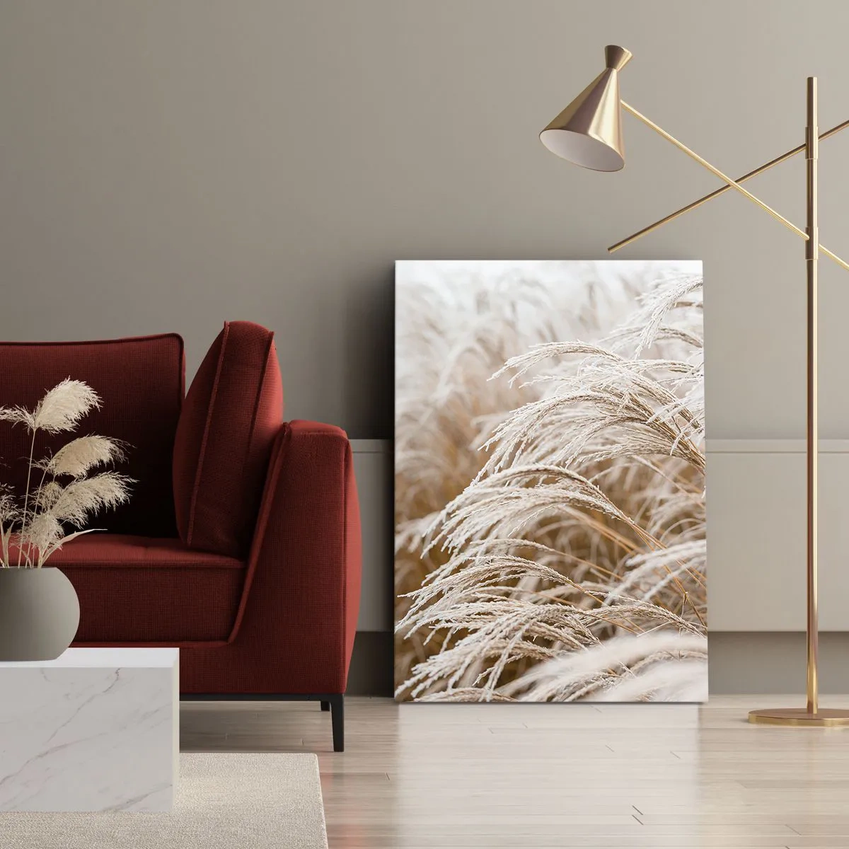 Lærredstryk - Billede på lærred - Bøjer sig for efterårssolen - 70x100 cm