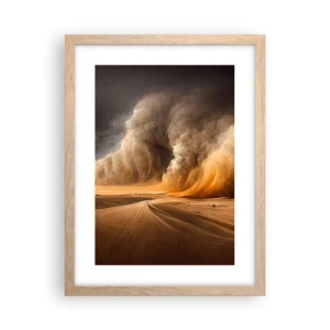 Plakat i ramme af lyst egetræ - Ørkenens vrede - 30x40 cm