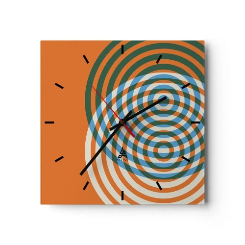 Vægur, Uret - Abstrakt cirkulær variation - 30x30 cm