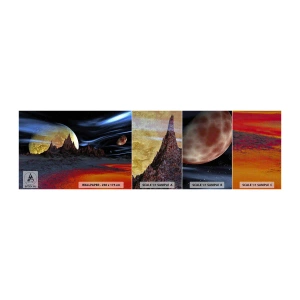 Prøve Fototapet Premium Canvas - En ukendt verden - Abstraktion, Kosmos, 3D - 100x30 cm