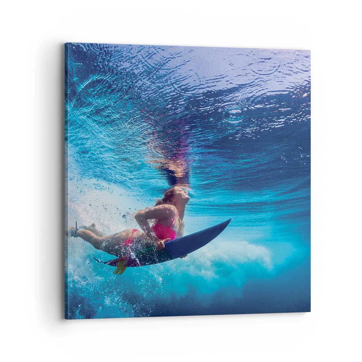 Lærredstryk - Billede på lærred - Dybden af glæde - 70x70 cm