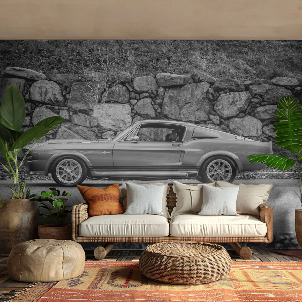 Fototapet Premium Sand - En legende fra 1960'erne. - Veteranbil, Automotive, Sportsvogn - 100x70 cm
