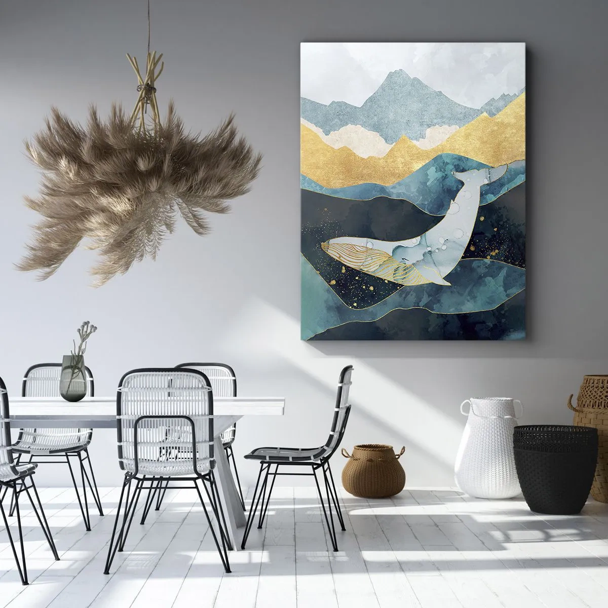 Lærredstryk - Billede på lærred - Den kølige skønhed i det nordlige område - 50x70 cm