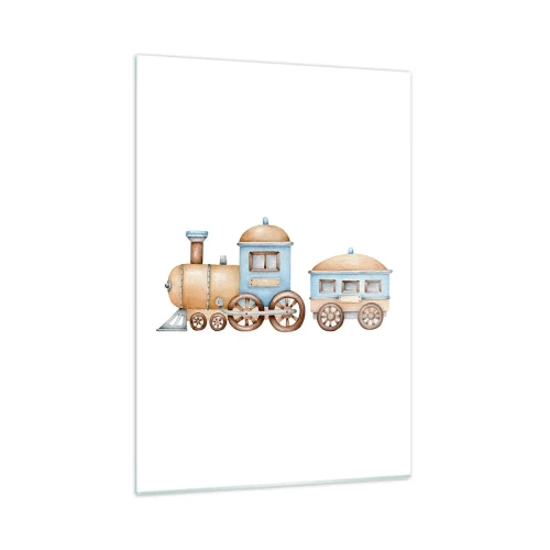 Billede på glas - Stående på stationen... - 50x70 cm