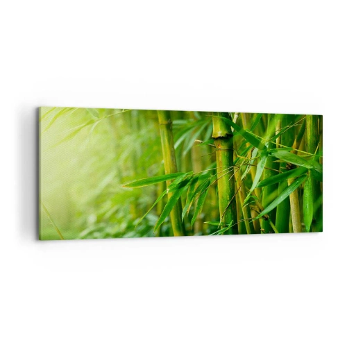 Lærredstryk - Billede på lærred - Lær selve det grønne at kende - 100x40 cm