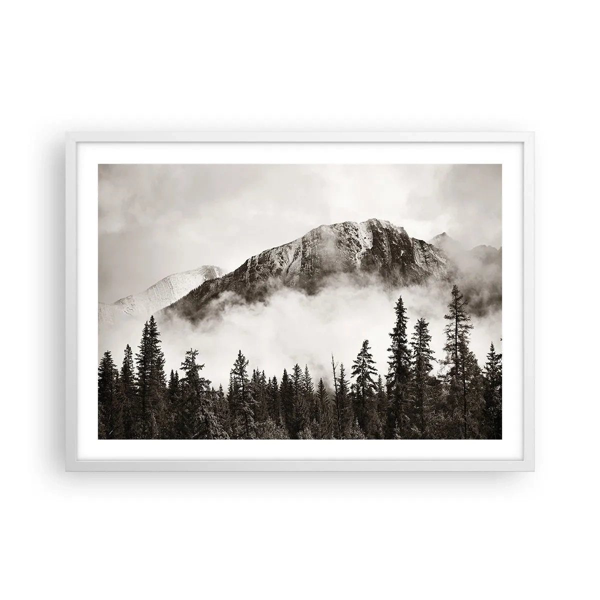 Plakat i hvid ramme - Granit hersker - 70x50 cm