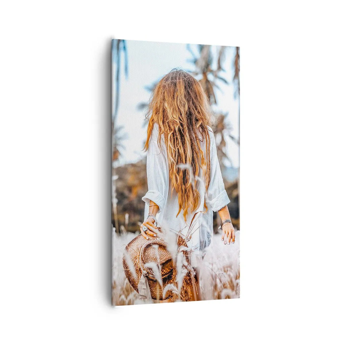 Lærredstryk - Billede på lærred - Født af græsdun - 65x120 cm