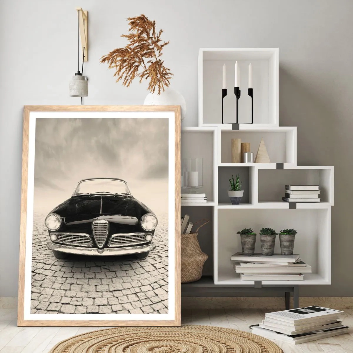 Plakat i ramme af lyst egetræ - Og hvordan kan man ikke elske mig? - 70x100 cm