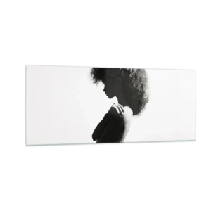 Billede på glas - Som en blomst på en slank stilk - 100x40 cm