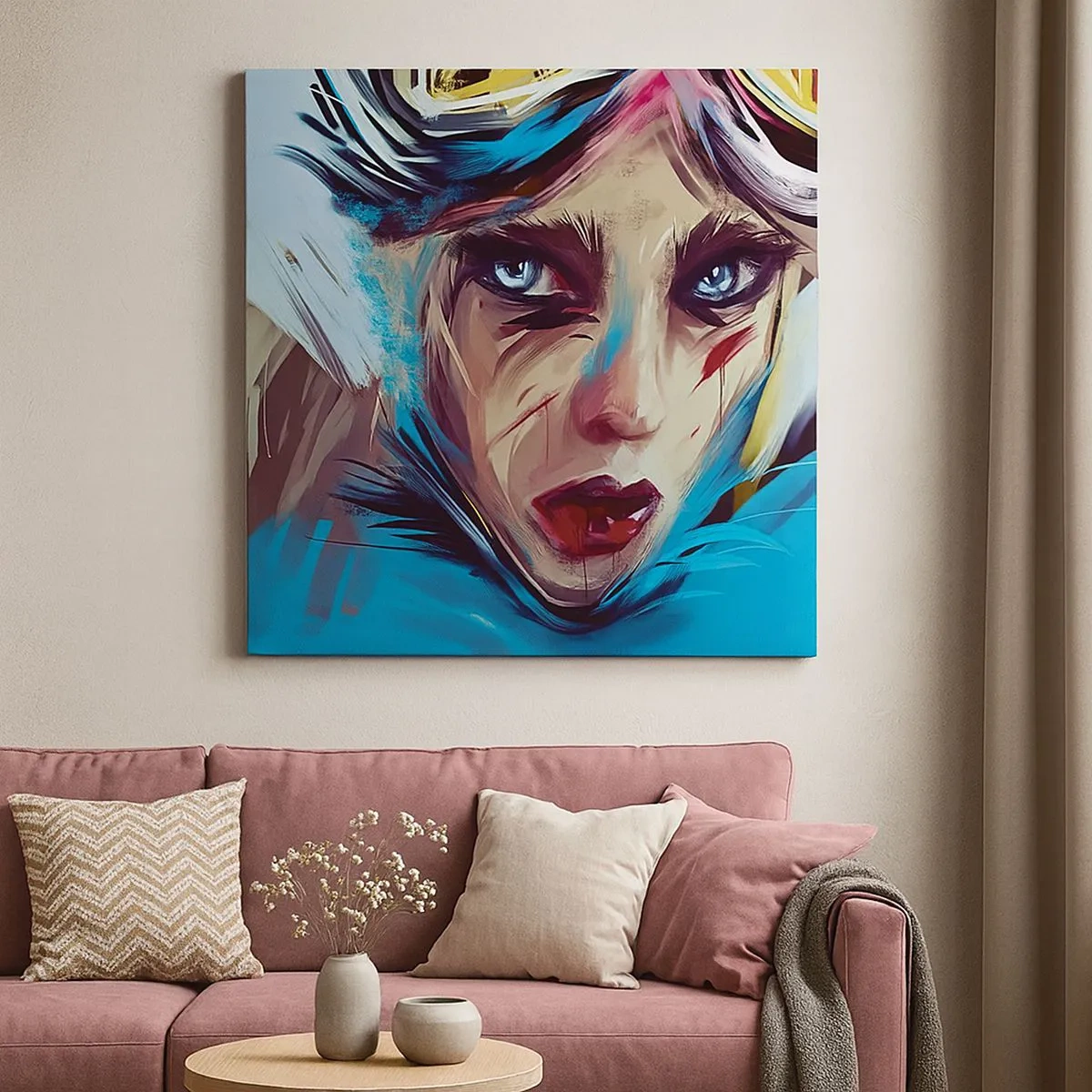 Lærredstryk - Billede på lærred - Vejkriger - 30x30 cm