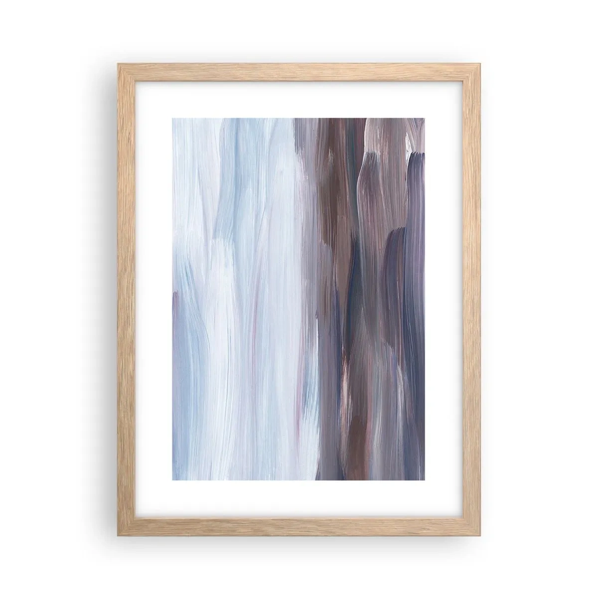 Plakat i ramme af lyst egetræ - Elementer: vand - 30x40 cm