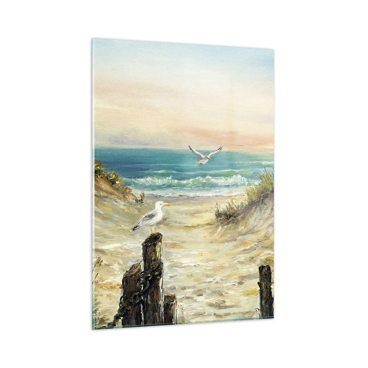Billede på glas - Vindstille tilbagetog - 50x70 cm