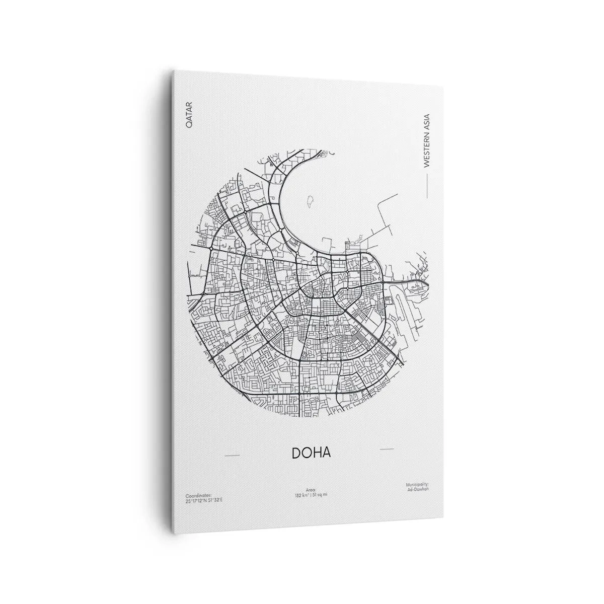 Lærredstryk - Billede på lærred - Dohas anatomi - 80x120 cm