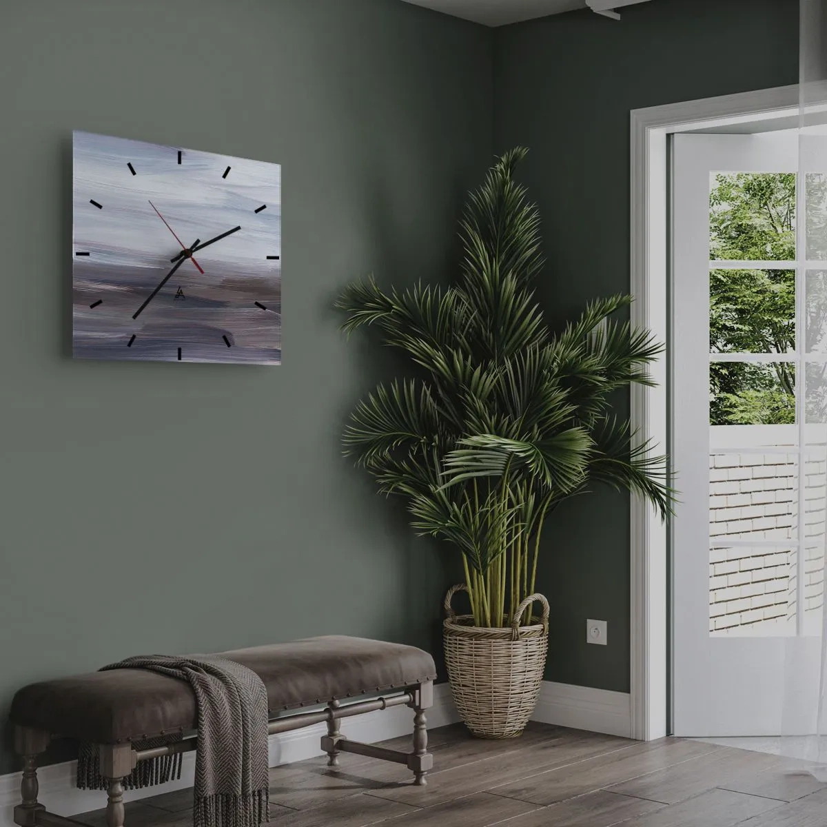 Vægur, Uret - Elementer: vand - 30x30 cm